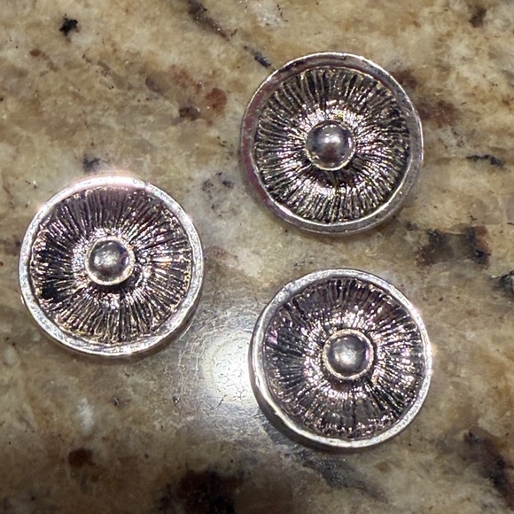 Set of 4 silvertone sparkly snaps for snap-in pendants, bracelets, rings - EUC - Picture 5 of 7